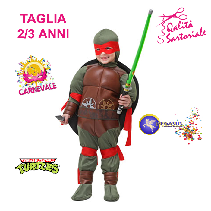 PEGASUS Costume tartaruga ninja bambino Vestito Carnevale ninja